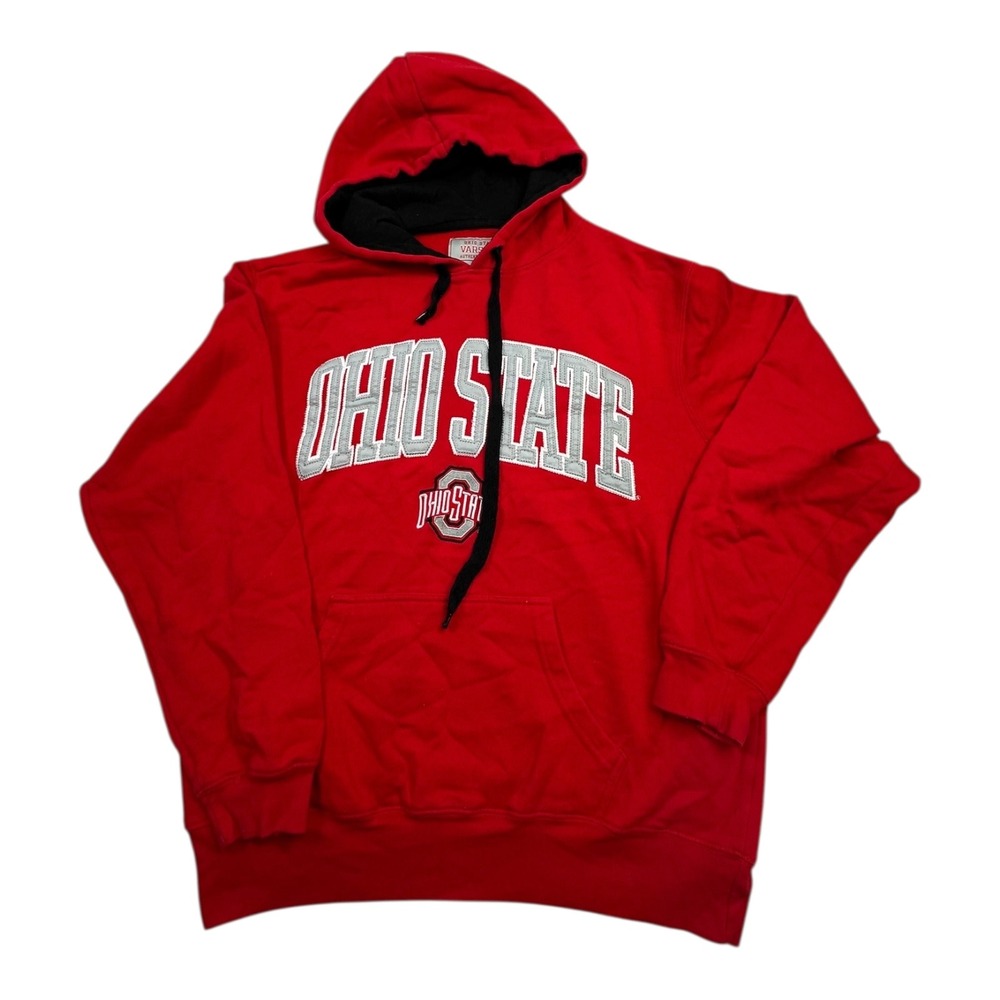 Ohio State Buckeyes Varsity‎ Authentic Apparel Red Hoodie Sweatshirt Size L